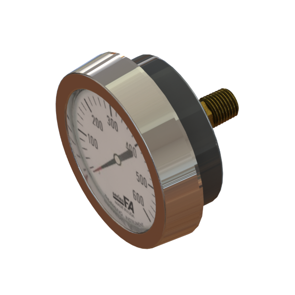 2-1/2" Gauge Liquid Filled Panel Mount