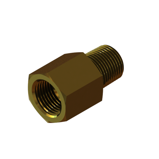 Adaptor Bushing 3/8" FNPT to 3/8" MBSPT Hex, Brass