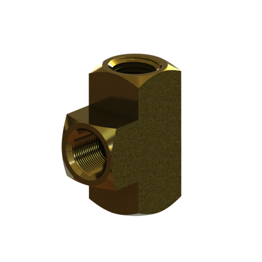 PART-373 Tee 1/4" NPT Female, Brass