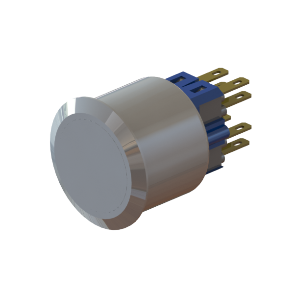 Switch Push Button 1" S/S Mom DPST 2A 36V