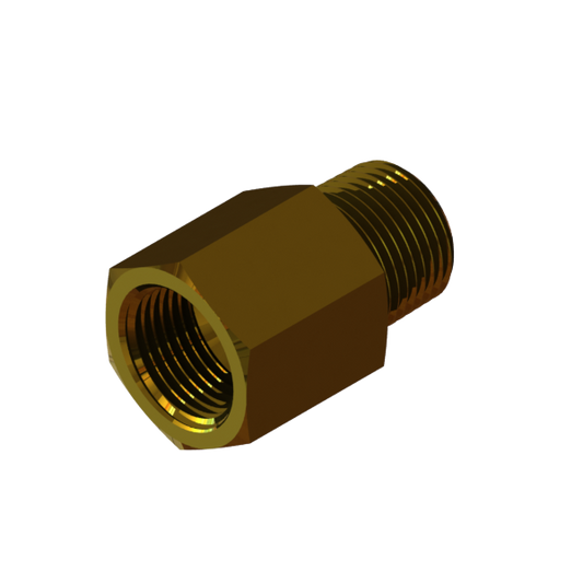 B-6601W-27 ADP 3/8" M. NPT to 3/8" Fem NPT
